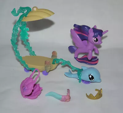 ~*Mermaid Twilight Sparkle+Carriage~G4 Sea My Little Pony Movie Undersea Carriage • £19.52