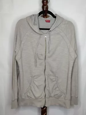 Merona Women's XL? Hooded Activewear Jacket Gray Full Zip Long Sleeves Pockets • $12.25