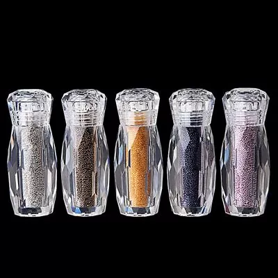 Mini Caviar Nail Beads - Rhinestones Glass Nail Bead Manicure Decoration 5bottle • $32.50