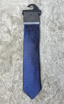 M&S Men's Blue Mix Tie Woven Pure Silk  • £12