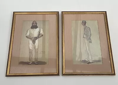 2 Vintage VANITY FAIR Prints By SPY Of Cricketers FRAMED. • £40