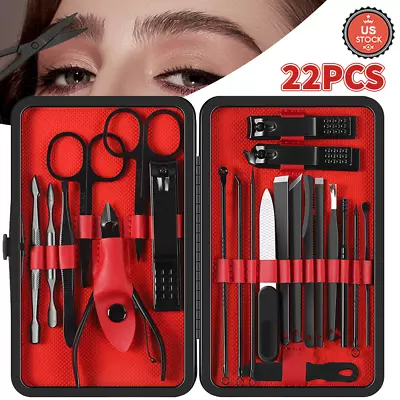 New 22Pcs Nail Care Pedicure Set Personal Manicure Travel Grooming Kit Men Women • $11.91