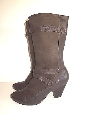 $16.50 • Buy Nana Espresso Brown Leather Boots Pull On Size 8 Vguc