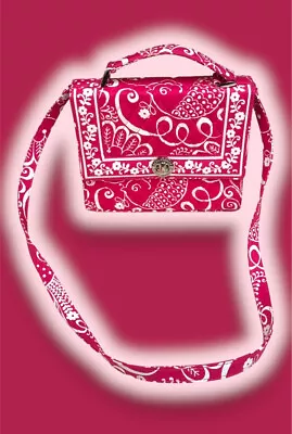 Vera Bradley Pink Twirly Birds JULIA Handbag Nice Pre Owned Condition Purse • $11.16