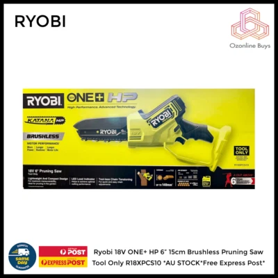 $179 • Buy Ryobi 18V HP 6” 15cm Brushless Pruning Saw Tool Only R18XPCS10 *AU STOCK*Fr