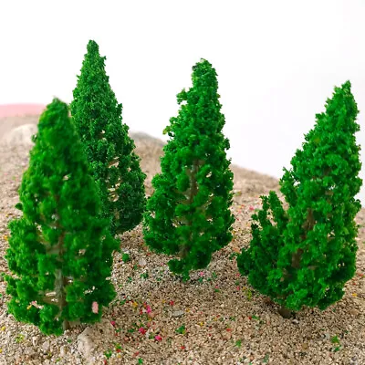 10pcs 11cm Miniature Model Pine Tree Landscape Garden Park Train Railway Scenery • $9.59