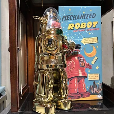 Nomura Toy ROBBY THE ROBOT Tin Mechanized Robot Gold Plated Limited 60 Vintage • $3499.99