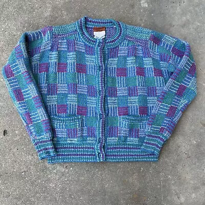 Vintage Missoni For Bonwit Teller Knit Cardigan Sweater 1980s Made In Italy Wool • $44