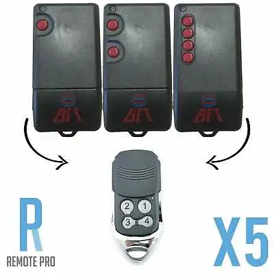 5 X NEW To Suit BFT TRC/TRC1/TRC2/TRC4 Compatible Garage/Gate Remote • $58.50