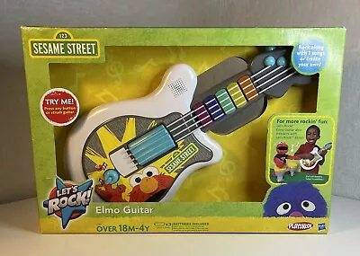 Elmo Guitar Sesame Street WHITE Let's Rock Kids Toddler 2011 New With Box • $41.97