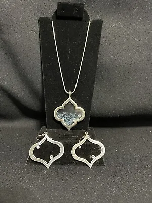 BRIGHTON TOLEDO SALTAR BLUE Moving Crystall NECKLACE/Earrings NEW With Tags • $85