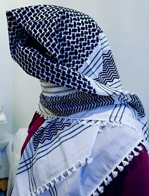 Keffiyeh Shemagh All Original Made In Palestine Arab Scarf Kufiya Arafat Cotton • $24.12