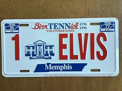 Memphis Tennessee Bicentennial Elvis License Plate Tag Front Booster Novelty • $17.99