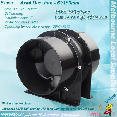 6  Ventilation Silent Fan Blower Hydroponics Intake Exhaust Axial Vent Fan • $70