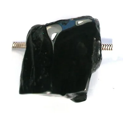 DVH 8.5g Genuine Whitby Jet Mourning Jewelry Bead Pendant (4238) • $68.99