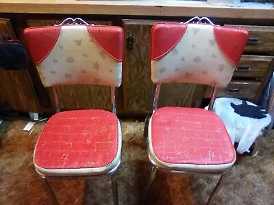 Queen City Dinette Chairs Vintage Dutchess Line Chrome Legs Retro • $40