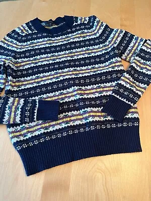 J Crew Fair Isle Poly Wool Blend Sweater Womens Sz Xs • $22.49
