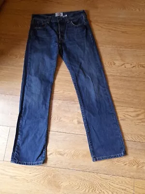 Men's Vintage Levi's 501`s Dark Blue Straight Leg Cut Waist 29  X 29 L In VGC • £24.99