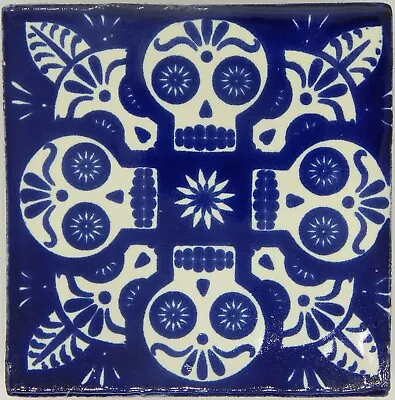 Mexican Tile Folk Art Handmade Talavera Backsplash Handpainted Mosaic # C395 • $1.79