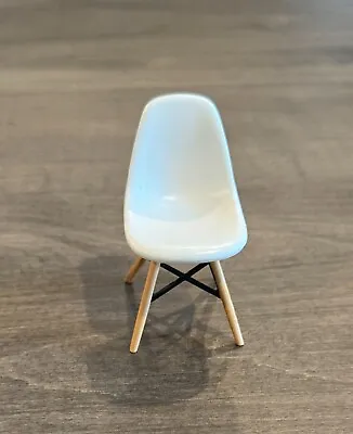 1:12 Scale White Mid Century Modern Chair Miniature Dollhouse • $20