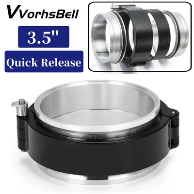 $25.99 • Buy 3.5'' Aluminum Quick Release HD Clamp V-Band W/ Flange For Air Intake Turbo Pipe