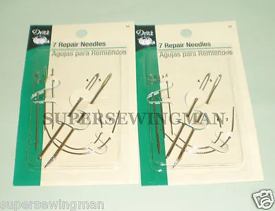 DRITZ 14 Pcs.  UPHOLSTERY REPAIR HAND NEEDLES KIT. FOR CANVAS LEATHER CARPET • $9.99