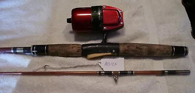 Vintage True Temper Uni Spin 63l Pro Rod Reel  6-6'' Rod Nice Working Lot Ab7f • $85.46