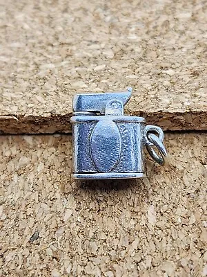Authentic 925 Sterling Silver Vintage Zippo Lighter  Charm Pendant • $24