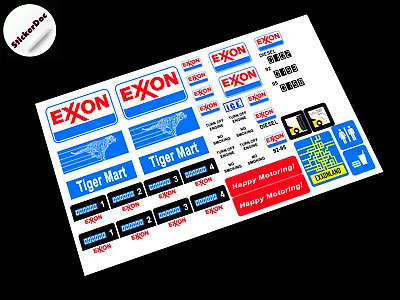 CUSTOM STICKERS For Exxon Gas Station 6375 6397 7993 TOYS  MODEL BUILDS Etc • $11.20