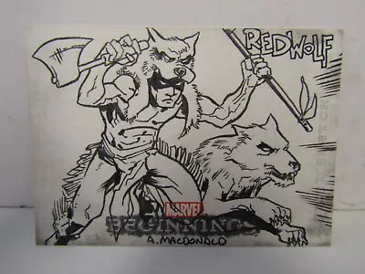 2010 UD Marvel Beginnings Red Wolf Sketch Card By Andy McDonald 1/1 • $44.99