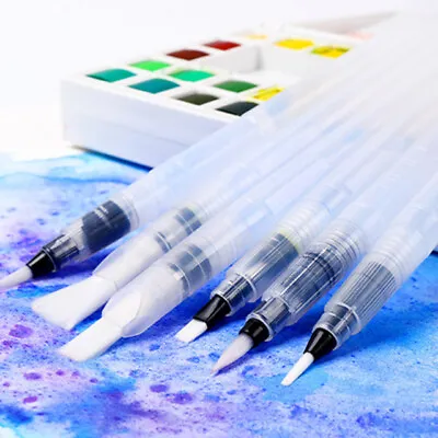 £5.99 • Buy Water Brush Pen For Watercolour Painting 3, 6 Pcs Set Or Single