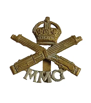 WW1 MMG Motor Machine Gun Corps Cap Badge KC Bi-Metal Slider 50mm Antique Org • £69.99