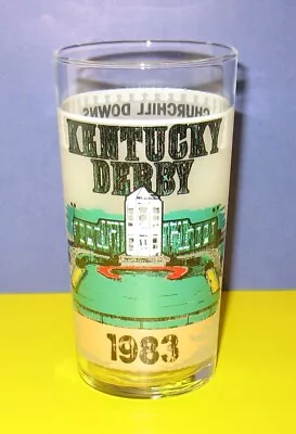 Vintage 1983 Kentucky Derby Official Frosted Mint Julep Glass Churchill Downs • $6.99