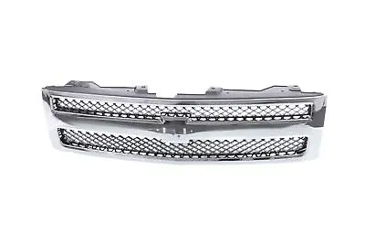 Front Chrome Grille W/Black Insert Fit 07-13 Chevy Silverado 1500 Pickup Truck • $107.39
