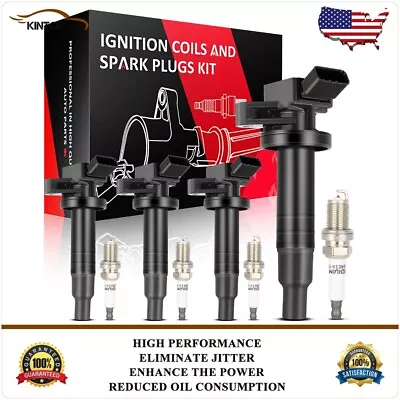 Ignition Coils & Iridium Spark Plugs For Toyota Celica GT For MR2 1.8L 2000-2005 • $49.99