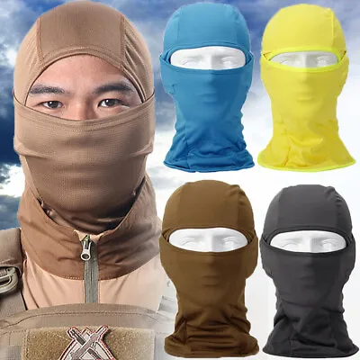 1/3 Pcs Full Face Mask Motorcycle Men’s Head Cover Headgear Balaclava Hat Shield • $5.99