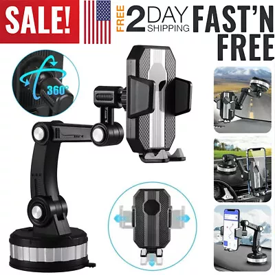 Car Truck Mount Phone Holder Stand Dashboard/Windshield For Cell Phone Universal • $11.69