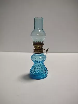 Vintage Blue 5  Glass Mini Oil Lantern • $15
