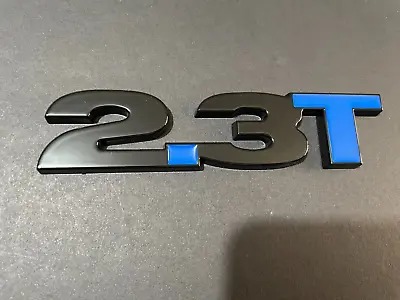 NEW 2.3T EMBLEM BADGE ECOBOOST SATIN GLOSS BLACK / BLUE Fits  1PIECE • $19.98