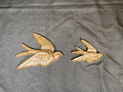 2 VTG Lot Of Burwood Products Brown Bird Sparrows Wall Hanging Home Decor 2650-1 • $5.99