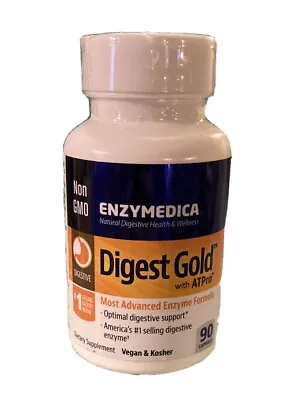 Enzymedica Digest Gold Most Advanced Enzyme 90 Capsules + ATPro Sealed 09/2024+ • $23.44