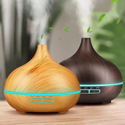 $29.59 • Buy 550ml Aromatherapy Diffuser Aroma Essential Oils Air Humidifier Wood Grain AU