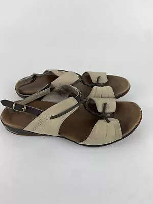 MERRELL® Micca Women's Leather Sandal Sz 7 | ‘Silver Lining' | J46382 • $23