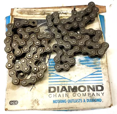 Diamond Chain Co. X-1233-010 Roller Chain Chain #60 3/4  Pitch 1/2  Inside W • $145