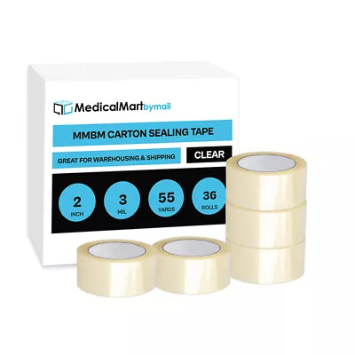 Carton Sealing Packaging Box Packing Tape 3 Mil 2  X 55 Yards (165 Ft) 36 Rolls • $67.77