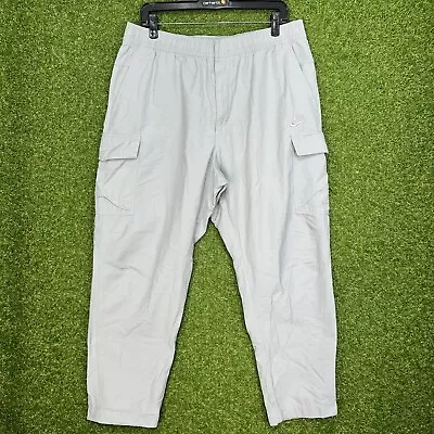 Nike Sportswear Club Woven Utility Cargo Pants Bone White Men's Size XXL • $22.39