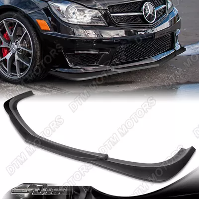 For 12-14 Mercedes-Benz C63 AMG W204 Unpainted Black Front Bumper Lip Spoiler • $92.99