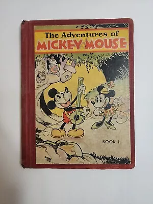 Rare. Adventures Of Mickey Mouse Book 1 1931 Walt Disney David McKay Unrestored • $249