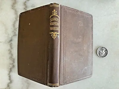 CHRISTIAN ANTIQUE 1883 Miniature Book Scripture Promises Samuel Clarke DD HC • $28.89