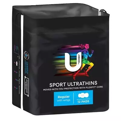 U By Kotex Sport Ultrathins Pads Regular Wing 12 Pack • $5.49